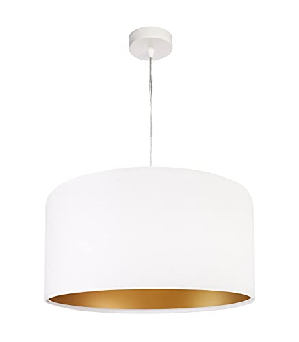 Kiom Pendentif lampe Jalua P Velours blanc & or Ø 40 cm 10784