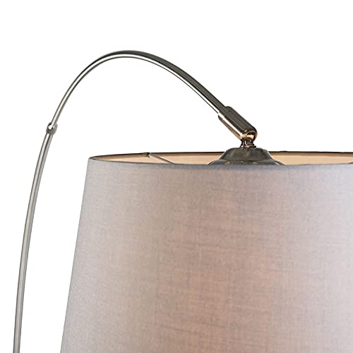 QAZQA arc-basic - Lampe arquée Moderne - 1 lumière - H 1700 mm - Gris - Moderne - Éclairage intérieur - Salon