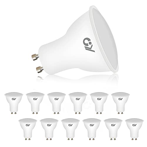 GY Lot de 12 Ampoules LED GU10, 8W équivalent 80W, 800 lumens, Blanc Neutre 4000K, 120° Larges Faisceaux, Ampoule GU10 Led Non-Dimmable