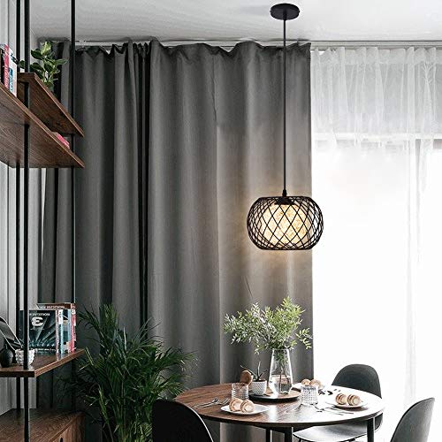 WOWEWA Lampe à Suspension Rétro en Métal Noir Cage E27 Suspension Industrielle,Lustre LED Moderne Simple Cuisine Salon Suspension Luminaire Créatif Antique Lampe Suspension E27 pour Cuisine Chambre