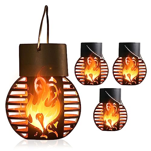 Lampe Flamme Solaire,Lanterne Solaire Extérieure,Lanternes et torches de jardin,lanternes d'extérieur solaire,Lanterne solaire exterieur jardin,Lumière Solaire Flamme,Lanternes d'extérieur(4PCS)