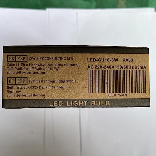 GY Lot de 12 Ampoules LED GU10, 8W équivalent 80W, 800 lumens, Blanc Neutre 4000K, 120° Larges Faisceaux, Ampoule GU10 Led Non-Dimmable